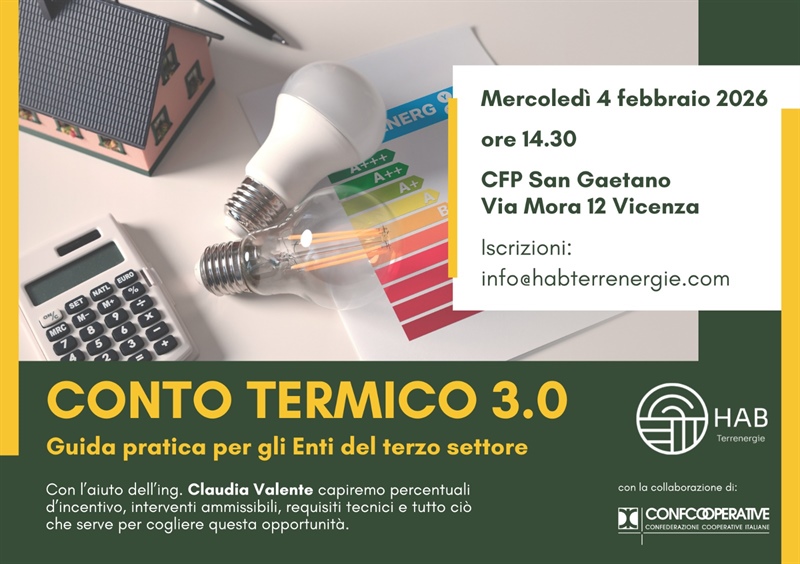 Conto Termico 3.0: un’opportunità per gli Enti del Terzo Settore