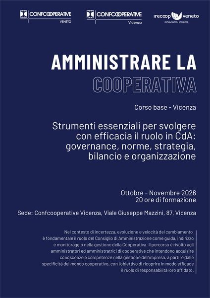 Amministrare la cooperativa: in partenza un corso base per rafforzare il ruolo dei CdA